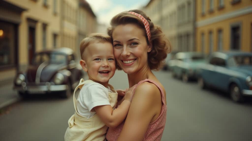 KI und Werbung: Meilenstein oder nur ein Buzzword? das ki generierte bild des lacalut lächelns 1955.